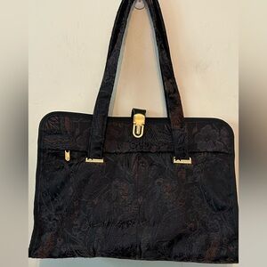 Samsonite Esteem 1992 Tapestry‎ Brocade Floral Travel Bag Overnight Bag Vintage